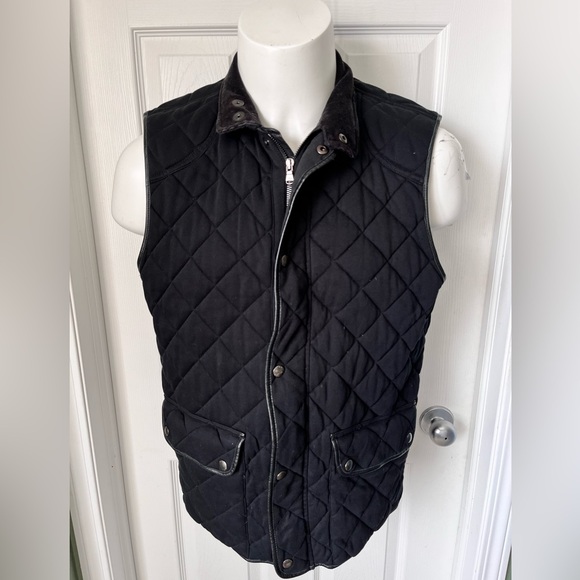 VTG Rare Polo Ralph Lauren Iconic Quilted Black Watch Outdoor Vest Size Large - Picture 9 of 15